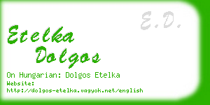 etelka dolgos business card